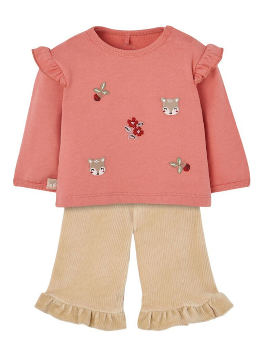 Kids Set with Summer Pants 2 Pieces Pink