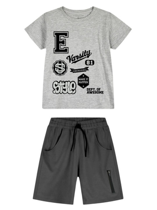 Kids Set with Shorts Summer 2 Pieces Gray