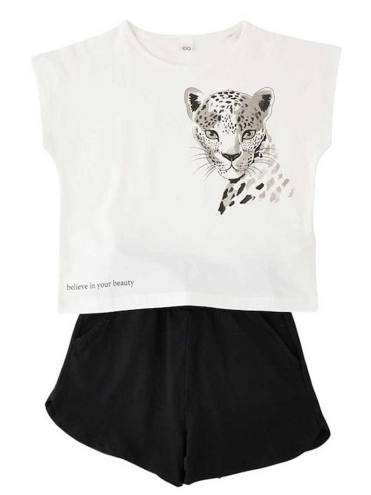 Kids Clothing Set with Shorts Summer 2 Pieces Optical White