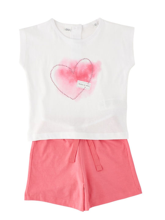Kids Clothing Set with Shorts Summer 2 Pieces Optical White
