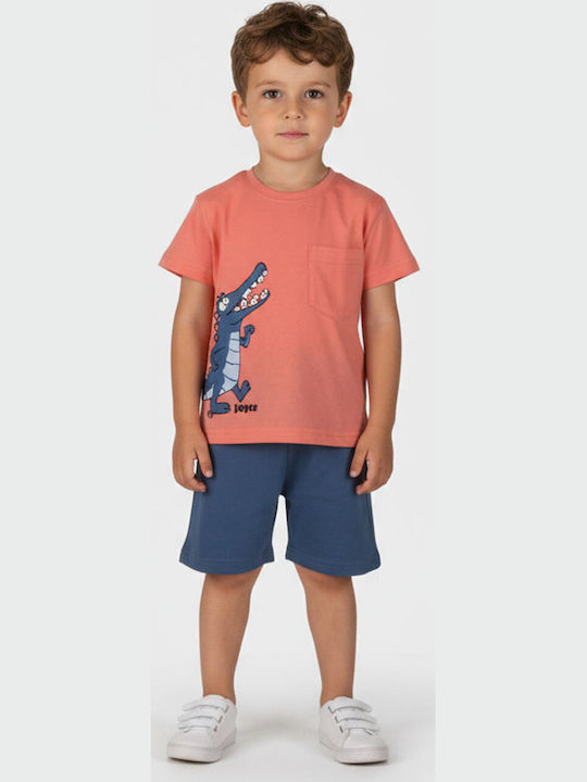 Kids Set with Shorts Summer 2 Pieces Orange