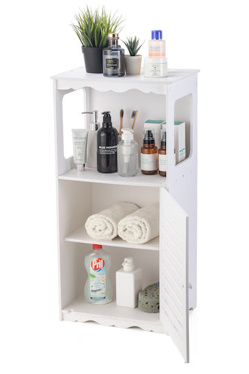 Cyclops Bathroom Floor Column Cabinet W38xD28xH80cm White