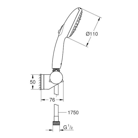 Grohe Vitalio Start 110 Τηλέφωνο Ντουζ