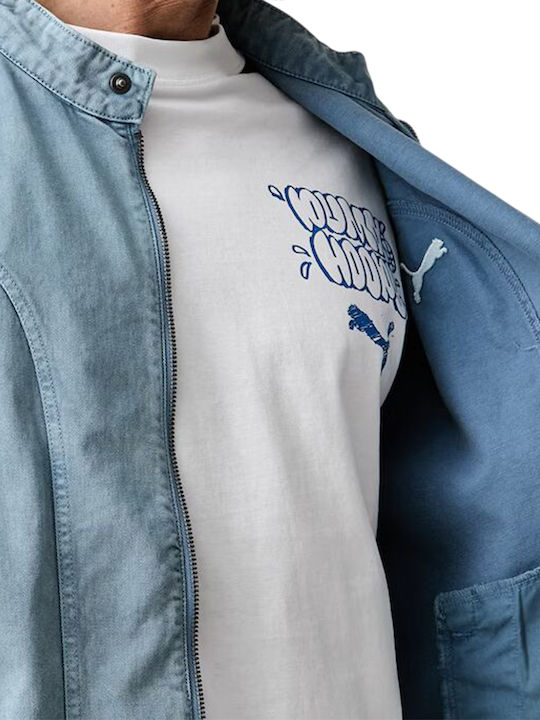 Herren Jacken Hellblau