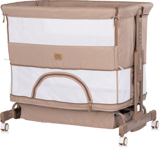 Chipolino Babywiege Laufstall Zen mit Matratze Seitliche Öffnung und Rädern