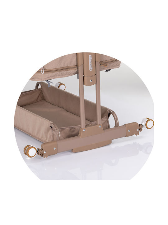 Chipolino Babywiege Laufstall Zen mit Matratze Seitliche Öffnung und Rädern