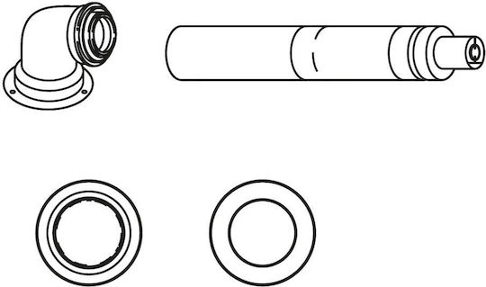 Horizontal Flue Set Bosch Fc-set60 7738112498