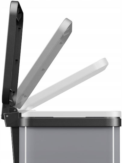 Hailo Waste Bin from Stainless Steel with Pedal Grey 17lt