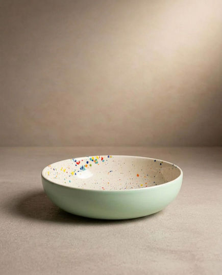 Egg Back Home Breeze Party In Pasta Ceramic Blue Pasta Plate Diameter 21cm 4 Pieces