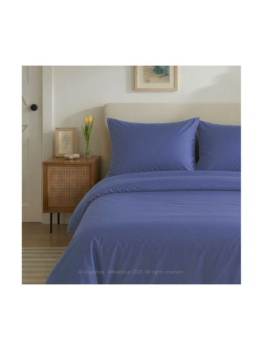 Casa Colori Pillowcase Set with Envelope Cover Blue 50x70cm.