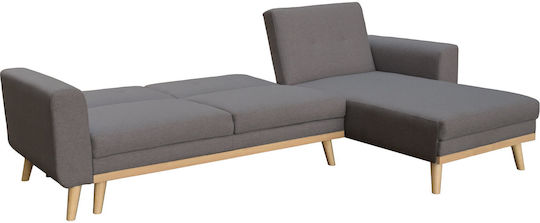 Rover Corner Sofa Bed with Reversible Angle Grey 253x70x86 cm