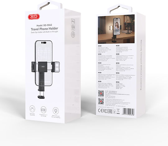 Portable Mobile Stand Adjustable Mounting Clip Built In Light XO SS42