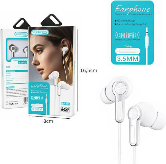 Treqa Ep-786 In ear Handsfree слушалки с Връзка 3.5mm