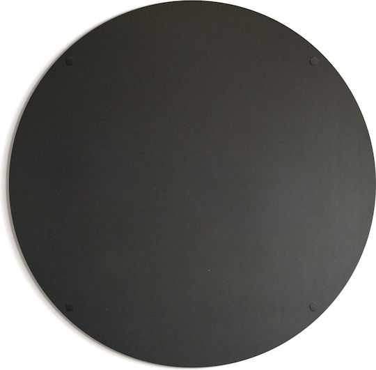 Dekoratives Metallisches Pinnwand Magnet Rund Schwarz 100 Cm