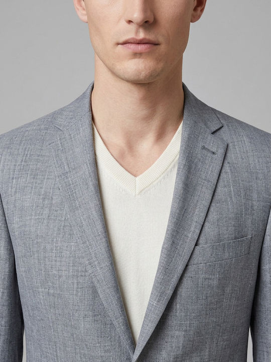 Men's Groom's Suit Grey Blue