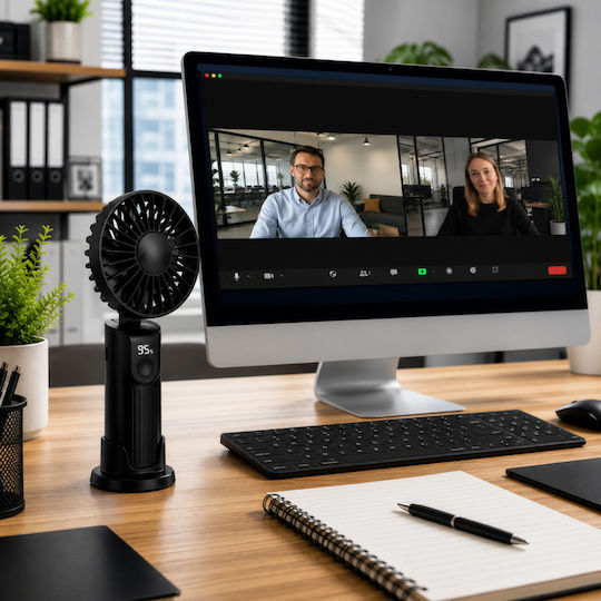 Ventilator De Mână USB Pliabil 5W Negru ZY12773QWS81