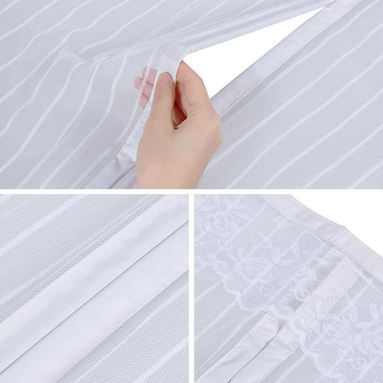 ForHome Moskitonetz Tür mit Magnetverschluss Weiß 220x100cm