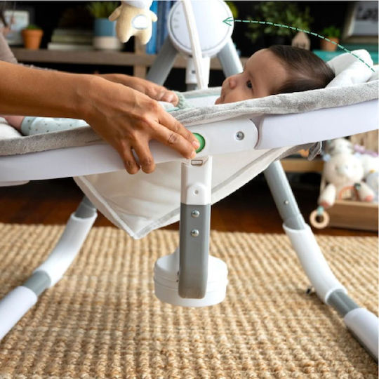 Ingenuity Electric Baby Bouncer Swing Anyway Sway with Music and Vibration White for Child up to 9kg