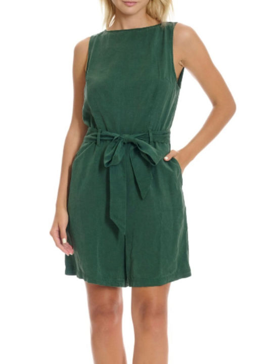 Women's Sleeveless One-piece Shorts Bistrot Green