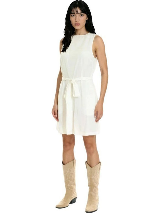 Damen Ärmelloses Jumpsuit Kurze Hosen Weiß