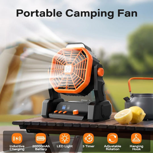 Roza Ventilator Elektrisch / USB und Powerbank Orange