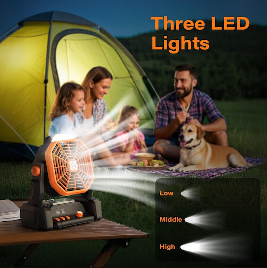 Roza Ventilator Elektrisch / USB und Powerbank Orange