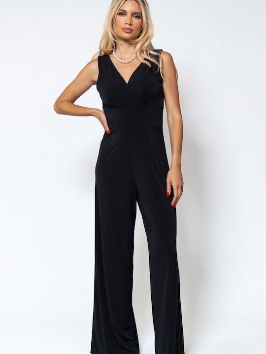 Women's Sleeveless One-piece Jumpsuit Black