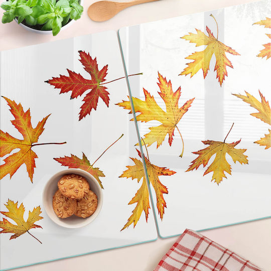 Tulup Set Yellow Glass Chopping Board 52x40cm 2 Pieces