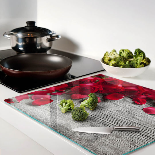 Tulup Glass Red Chopping Board 60x52cm