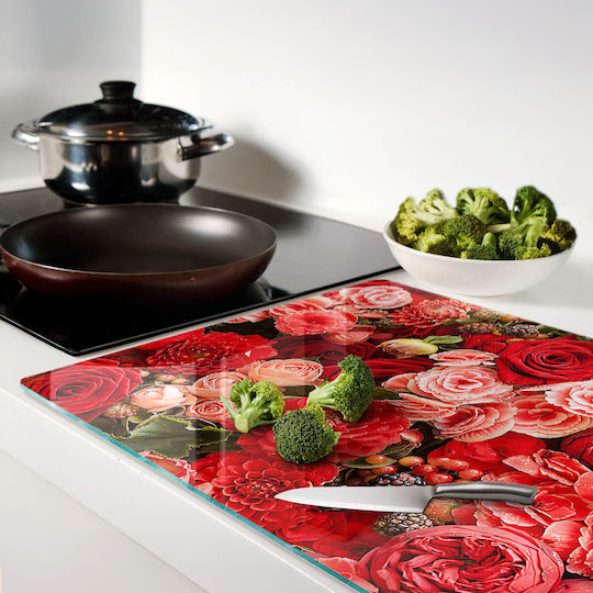 Tulup Red Glass Chopping Surface 80x52cm