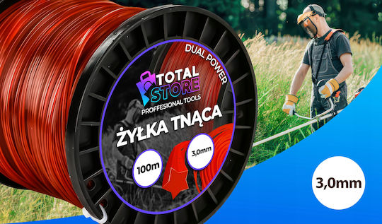 Γραμμή Κοπής Star Κεφαλές Χορτοκοπτικού Θαμνοκοπτικά Strong 3,0 Mm 100 M