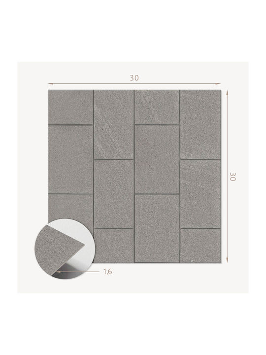 Set Of Vinyl Tiles Stone Tile Design Easy Installation 9x30x30 Cm