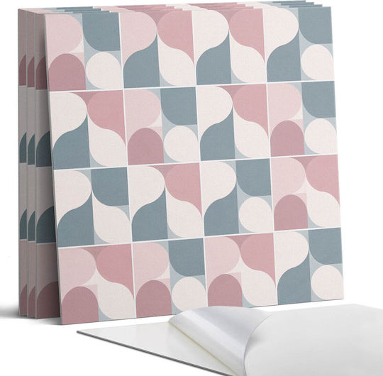 Self Adhesive Graphic Decoration Office Or Study Abstract Geometric Design 4x50x50 Pieces