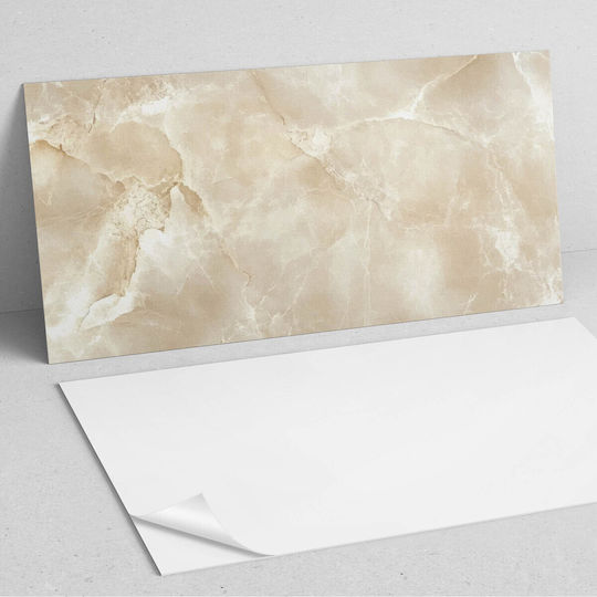 Vinyl Tile Set Elegant Marble Structure Print 6x60x30 Pieces