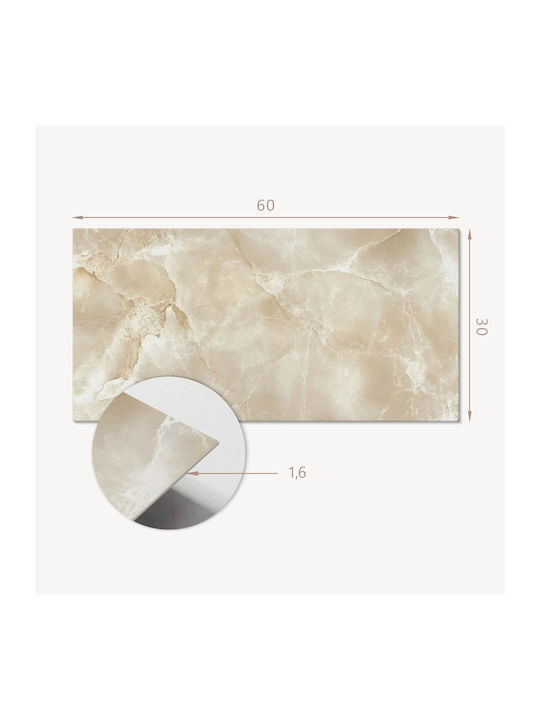 Σετ Πλακιδίων Βινυλίου Εκτύπωση Elegant Marble Structure 6x60x30 Εκ