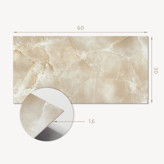 Комплект винилови плочки с печат Elegant Marble Structure 6x60x30 см