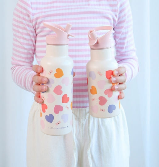 A Little Lovely Company Rostfreies Kinder Trinkflaschen Set Thermos Graue 350ml