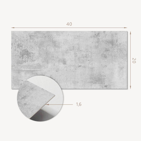 Wandsticker & Wandgemälde Vinylfliesen Druck Textur Unbearbeitetes Beton 10x40x20 Stück