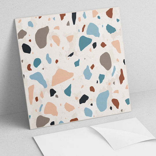 Printed Vinyl Tile Set Stone Fragments 4x50x50 Cm