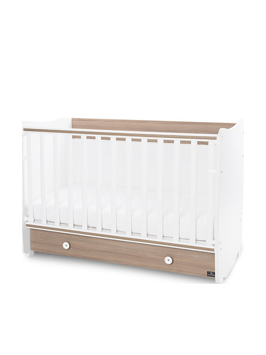 Lorreli White Crib with Mattress & Drawer