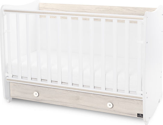 Lorreli Babybett Wiege Dream Weiß mit Matratze & Schublade