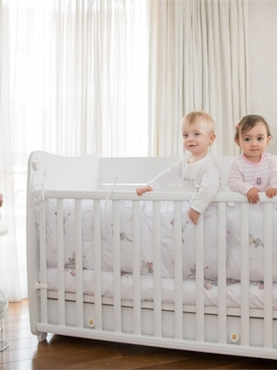 Lorreli Convertible Crib Dream White with Mattress & Drawer