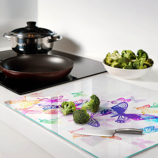 Tulup Tocătoare De Bucătărie Din Sticlă Multicoloră 60x52cm