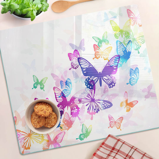 Tulup Tocătoare De Bucătărie Din Sticlă Multicoloră 60x52cm