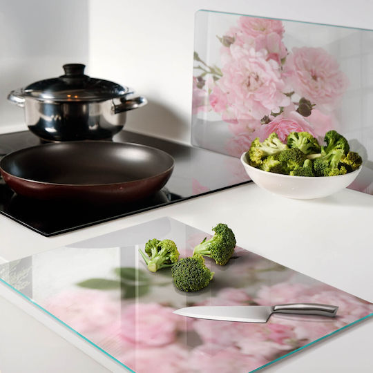 Tulup Schneidebretter Set Glas Rosa 52x40cm 2 Stück