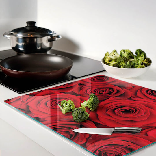 Tulup Glass Red Chopping Board 60x52cm