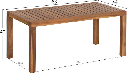 Living Room Table Kirby 88x44x40 Natural Living Room Table Kirby 88x44x40 Natural