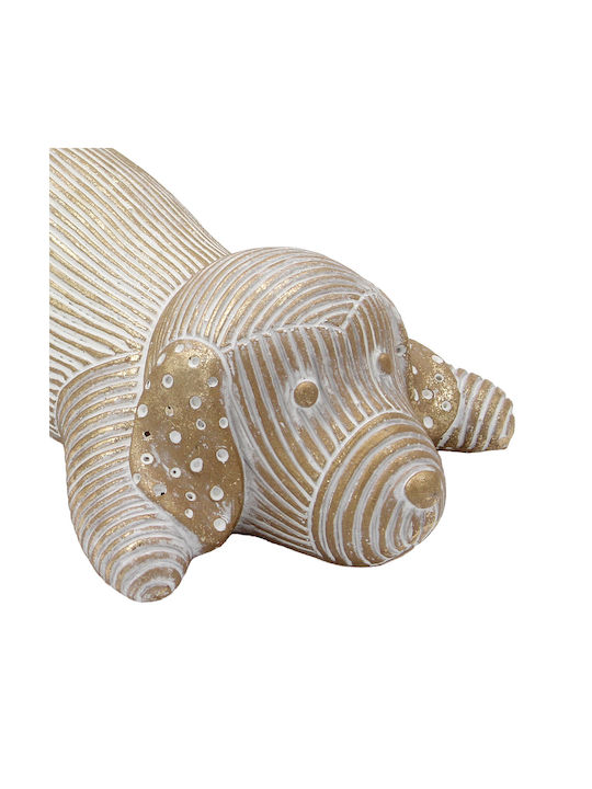 Keskor Dekorative Hund Figur aus Polyresin 27x15x9,5cm