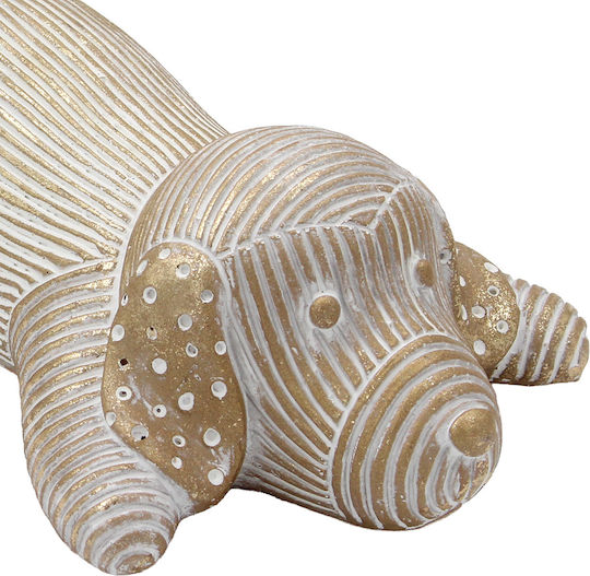 Keskor Dekorative Hund Figur aus Polyresin 27x15x9,5cm