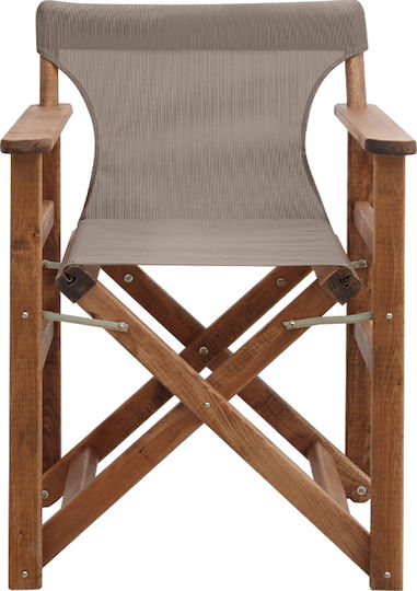Wooden Director Chair Queen Walnut 61x57x86cm